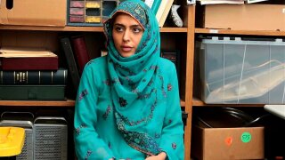Arab teen shoplifter caught and fucked by security